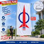 Democratic Action Party Campaign Flag 5x10ft 140x300cm | DAP Rocket Event Flag | Bendera Politik 火箭党旗 Democratic Action Party Campaign Flag 5x10ft 140x300cm | DAP Rocket Event Flag | Bendera Politik 火箭党旗